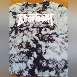 Beartooth Riptide Turquoise/Teal Tie-Dye T-Shirt Size Large With Back Design